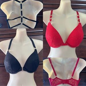Victoria’s Secret Red and Black Lace Bra Bundle